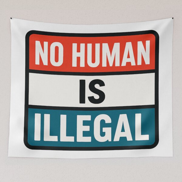 Item preview, No Human Is Illegal designed and sold by Owcomm.