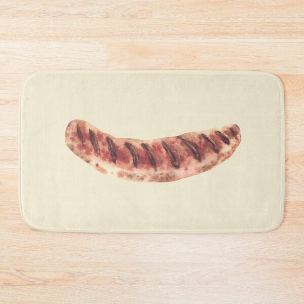 Item preview, Grilled sausage. BBQ meal. Bavarian food, Oktoberfest grill. Watercolor hand drawn designed and sold by BartolArt.