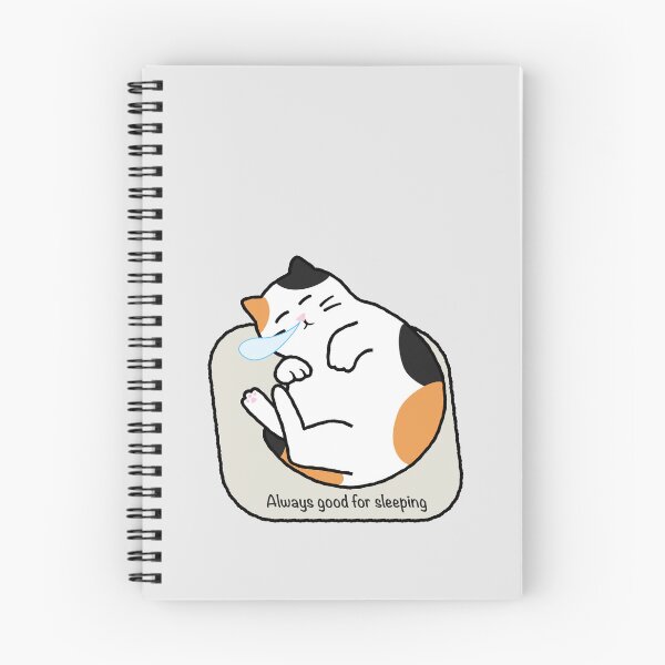 Item preview, Póster de dibujos animados "Siempre es bueno dormir" de gato calicó de líneas negras. designed and sold by JWSmile.