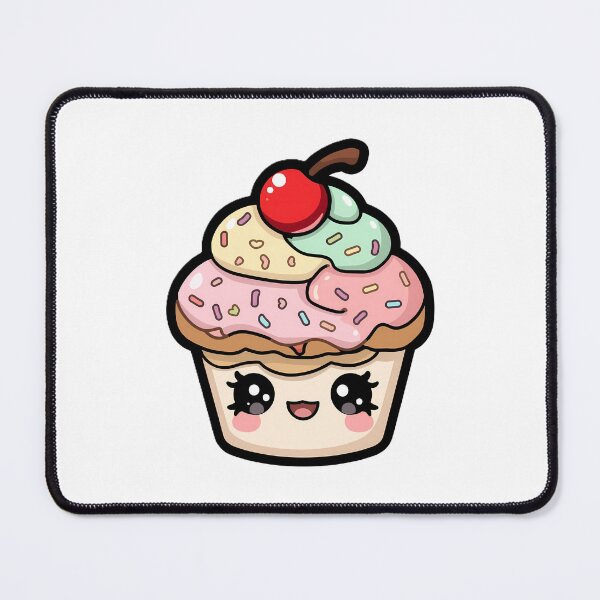 Item preview, Kawaii Chubby Cupcake | Cute Pastel Dessert Art with Cherry & Sprinkles designed and sold by PawxelArt.