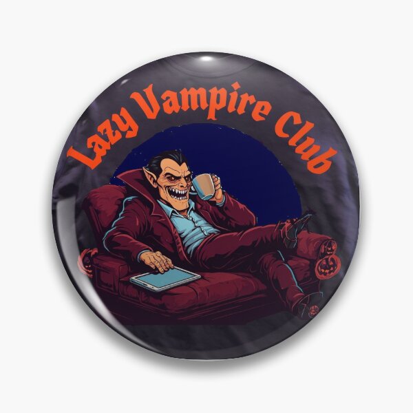 Item preview, Lazy Vampire Club T-Shirt – Funny Halloween Goth Humor Tee designed and sold by Mythic Tide.