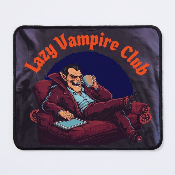 Item preview, Lazy Vampire Club T-Shirt – Funny Halloween Goth Humor Tee designed and sold by Mythic Tide.