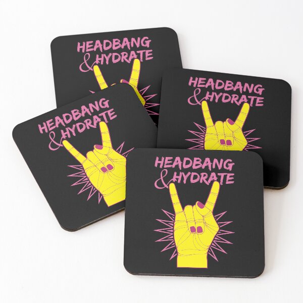 Item preview, Headbang & Hydrate | Rock Hand designed and sold by ObsidianDaz.