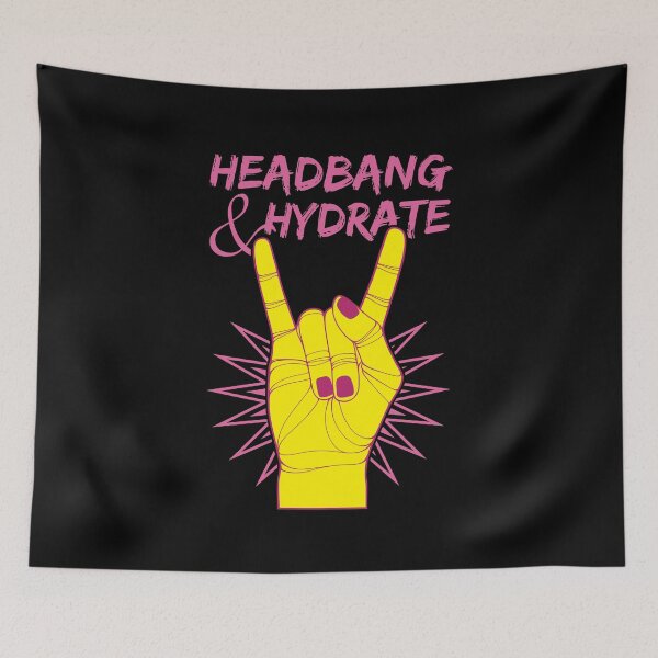 Item preview, Headbang & Hydrate | Rock Hand designed and sold by ObsidianDaz.