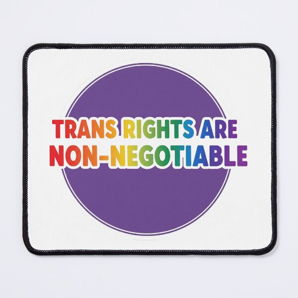 Item preview, Trans Rights Are Non Negotiable - Rainbow Slogan designed and sold by Owcomm.