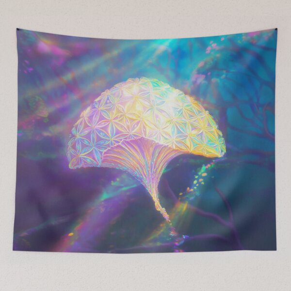 Item preview, Luminous Iridescent Rainbow Mushroom designed and sold by BlissxPals.
