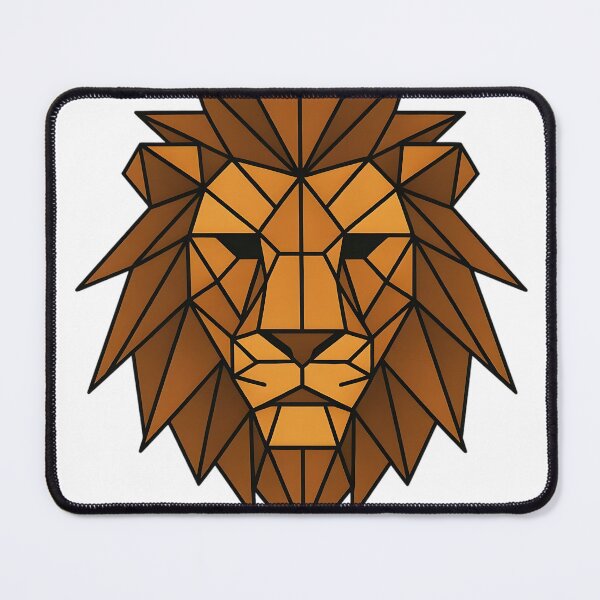 Item preview, Wireframe lion. Geometric minimalist shaded polygons designed and sold by SpringbokCreate.