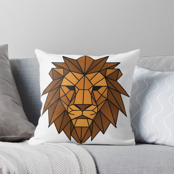 Item preview, Wireframe lion. Geometric minimalist shaded polygons designed and sold by SpringbokCreate.