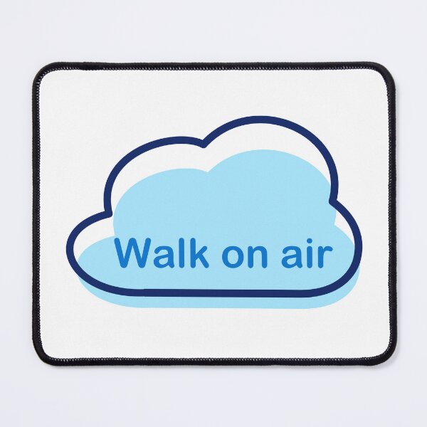 Item preview, Walk on Air Minimalist Blue Cloud Typography for Uplifting Home Decor and Motivation Print designed and sold by JWSmile.
