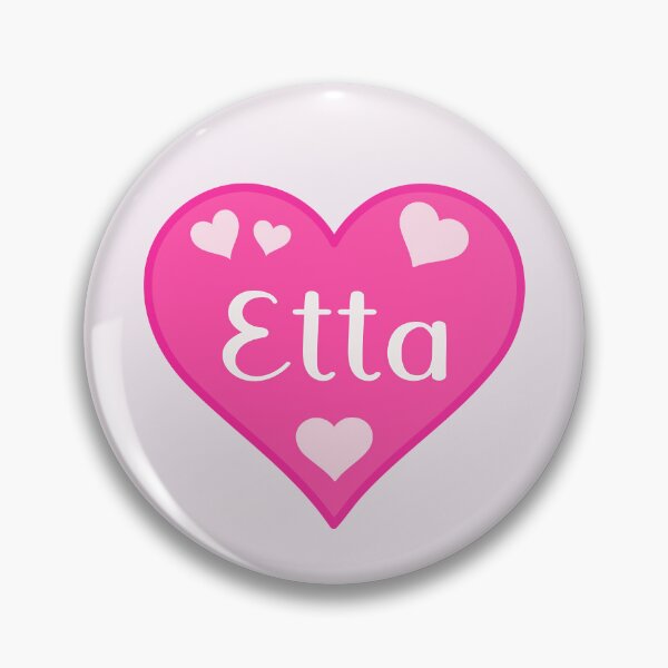 Artikelvorschau, Etta Name Rosa Herz entworfen und verkauft von Jeallan Designs.