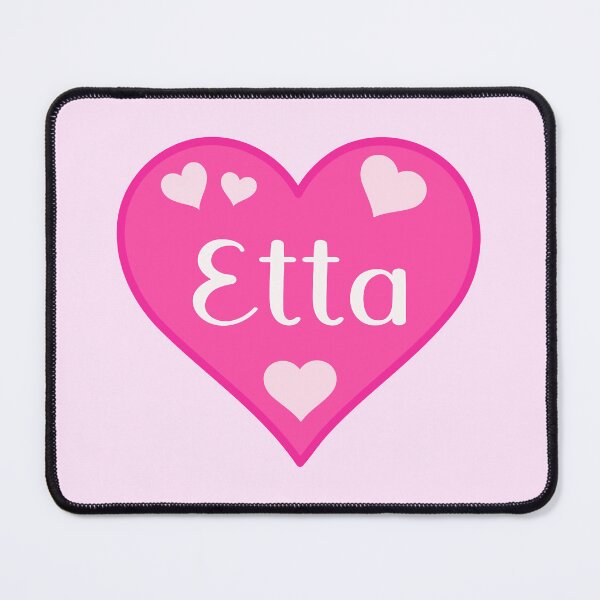 Artikelvorschau, Etta Name Rosa Herz entworfen und verkauft von Jeallan Designs.