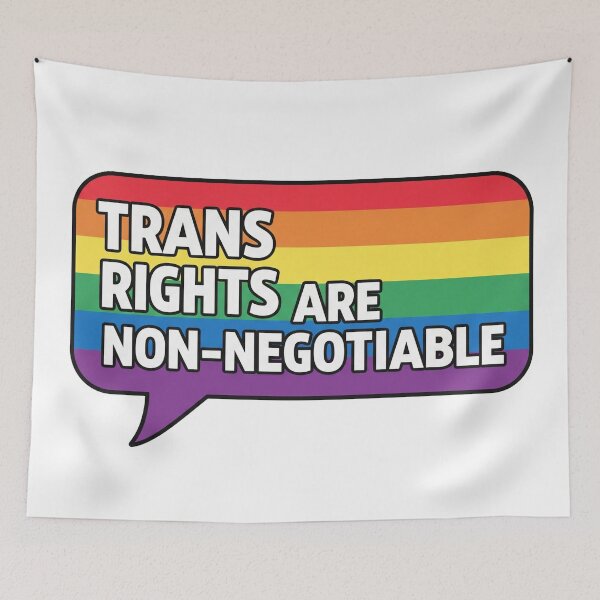 Item preview, Trans Rights Are Non Negotiable Pride Speech Bubble designed and sold by Owcomm.