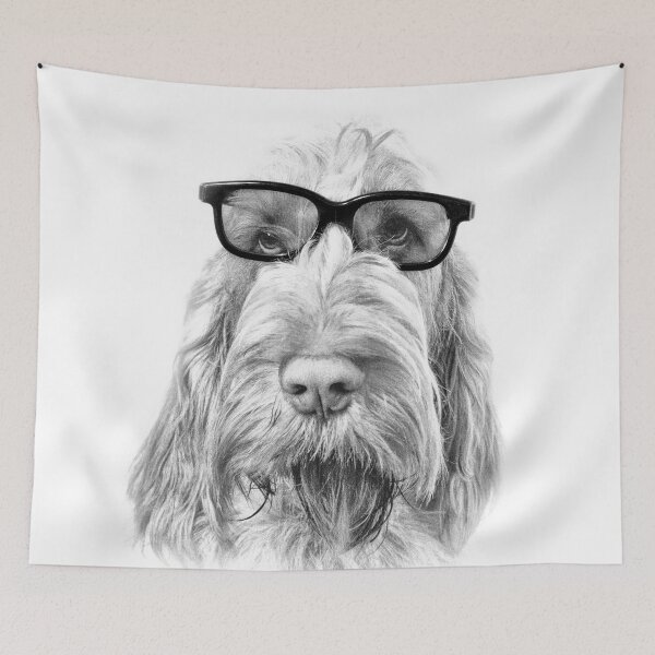 Item preview, Intelligent friend Spinone with Glasses by heidiannemorris © designed and sold by FOLK ART FUSION by heidiannemorris.