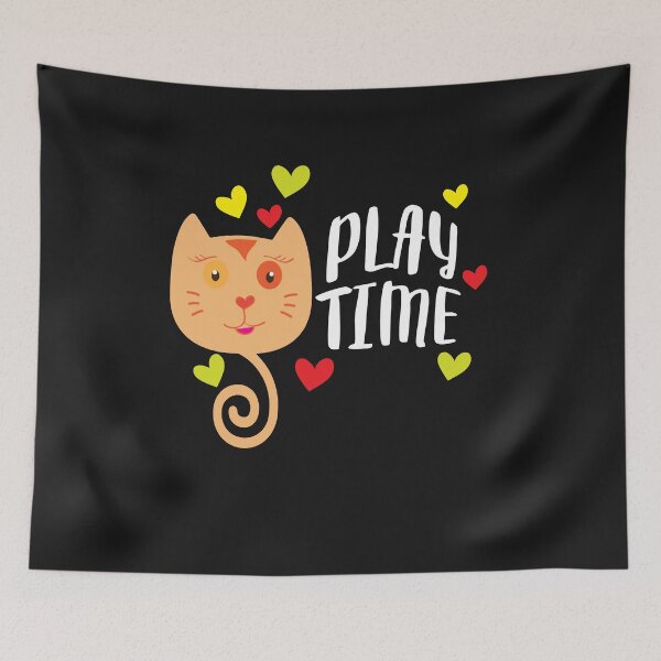 Item preview, Cat with heart playing time designed and sold by tarek25.
