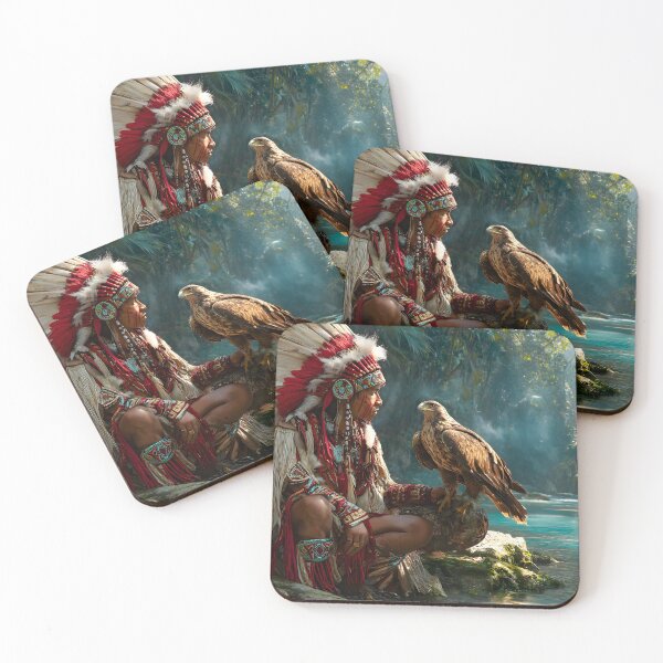 Item preview, Majestic Native American Chief with Eagle Portrait designed and sold by Artessie.