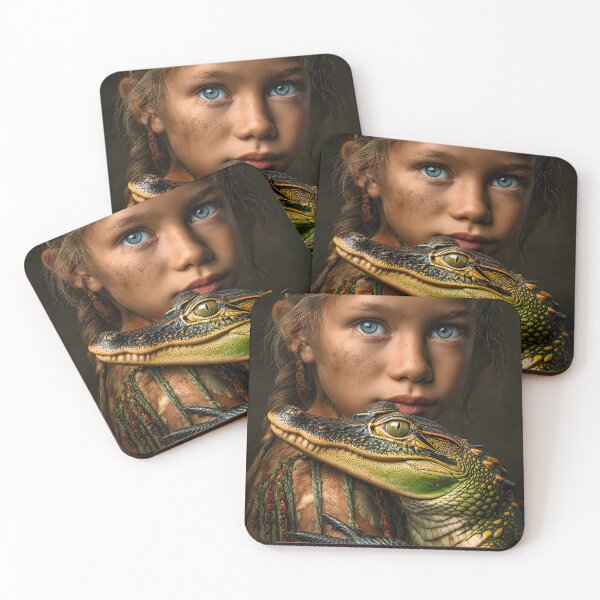 Item preview, Child with Crocodile in Artistic Portrait Style designed and sold by Artessie.