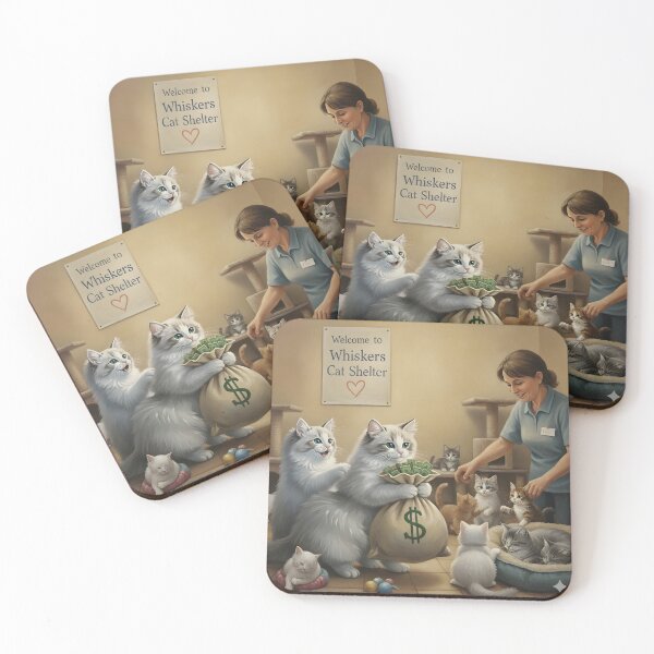 Item preview, Welcome to Whiskers Cat Shelter designed and sold by GlassArtCraft.