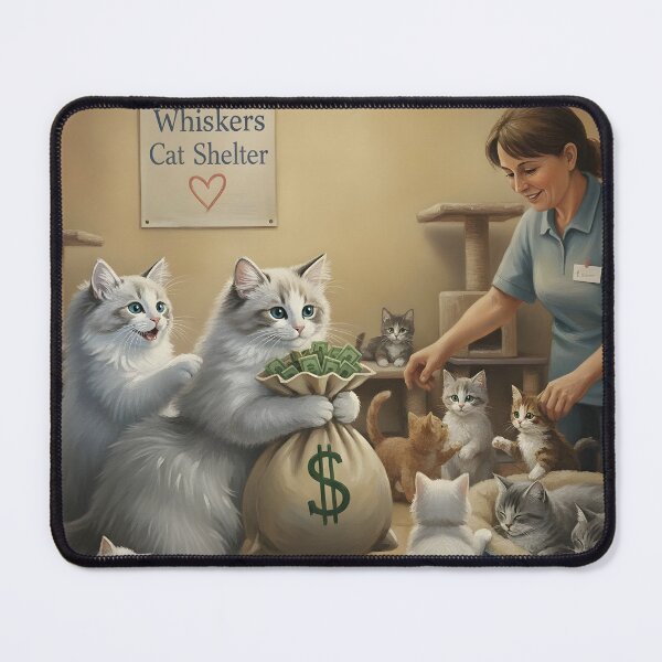 Item preview, Welcome to Whiskers Cat Shelter designed and sold by GlassArtCraft.