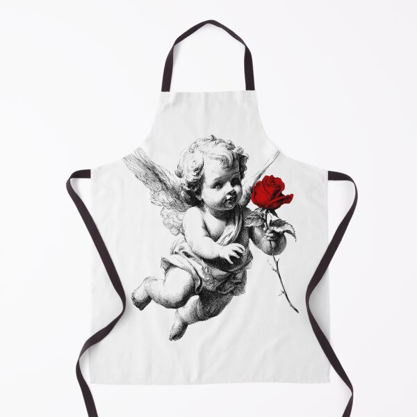 Item preview, Cherub Angel with Rose T-Shirt - Spiritual Religious Angel Art Gift designed and sold by Gaviani Design Studio.