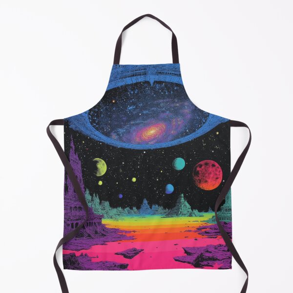 Item preview, Retro Sci-Fi Alien World | Cosmic Blacklight Poster | Ancient Ruins & Planets designed and sold by BlissxPals.