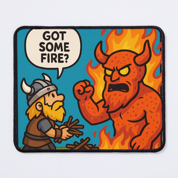 Item preview, Viking asking Surtr for fire designed and sold by NorseDrip.