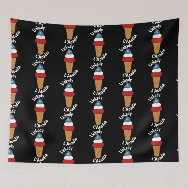 Item preview, Acadian Flag Ice Cream Cone Flag For L'Acadie designed and sold by TheTrendsDesk.