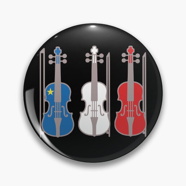 Item preview, Acadian Flag Fiddle Trio Maritime Pride Flag for L'Acadie designed and sold by TheTrendsDesk.