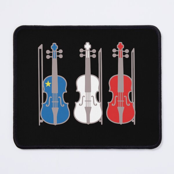 Item preview, Acadian Flag Fiddle Trio Maritime Pride Flag for L'Acadie designed and sold by TheTrendsDesk.