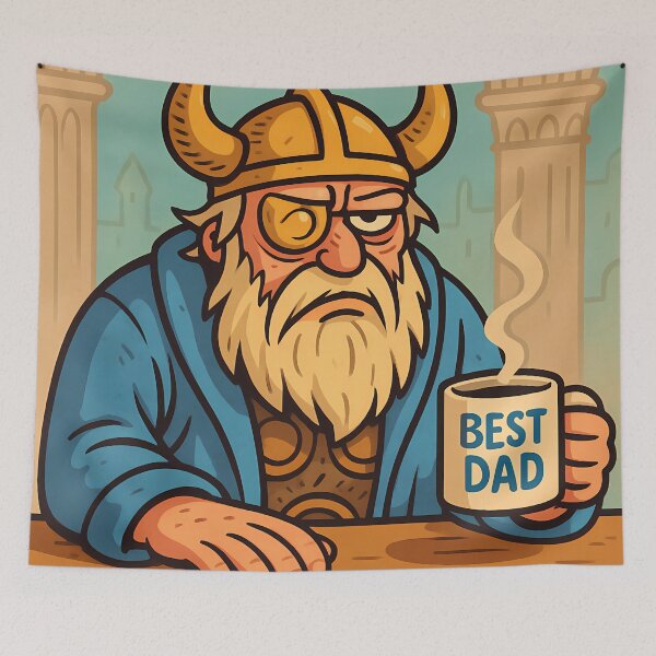 Item preview, Odin with coffee mug designed and sold by NorseDrip.