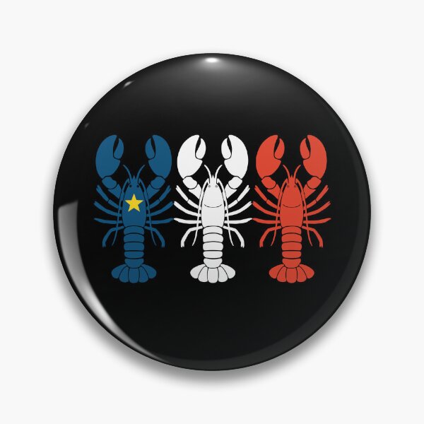 Item preview, Acadian Flag Lobster Maritime Pride Blue, White & Red Lobster Flag for L'Acadie designed and sold by TheTrendsDesk.