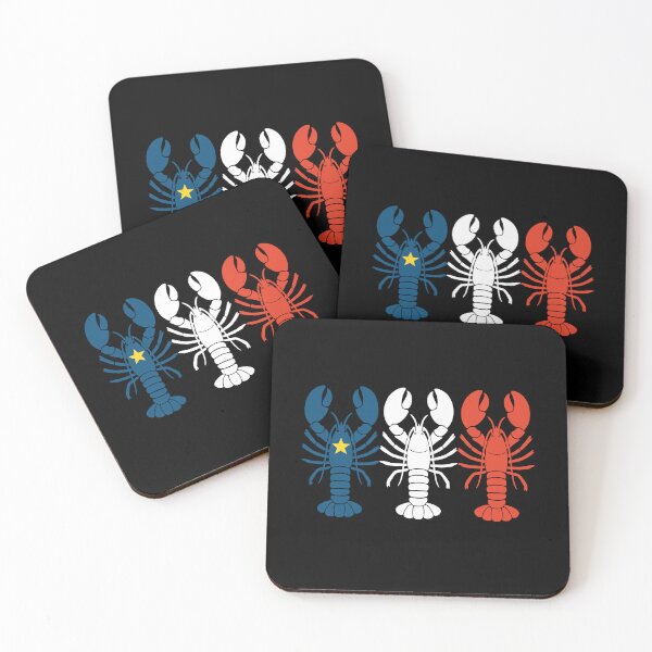 Item preview, Acadian Flag Lobster Maritime Pride Blue, White & Red Lobster Flag for L'Acadie designed and sold by TheTrendsDesk.