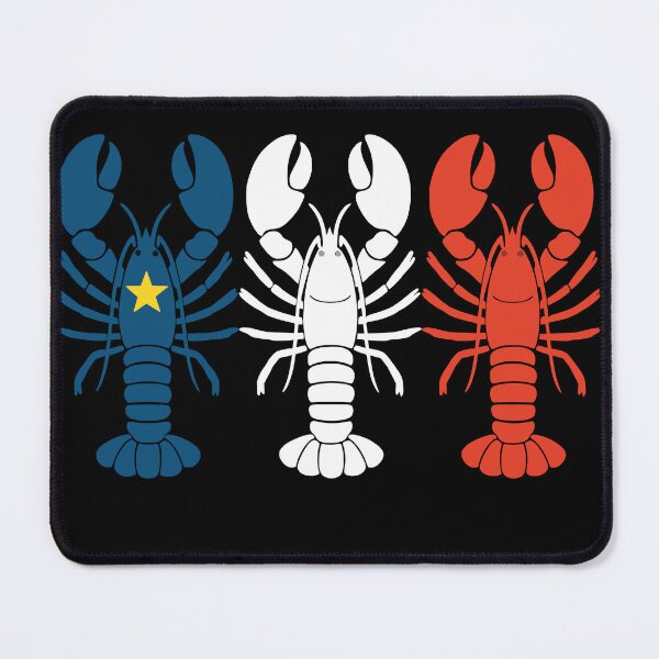 Item preview, Acadian Flag Lobster Maritime Pride Blue, White & Red Lobster Flag for L'Acadie designed and sold by TheTrendsDesk.