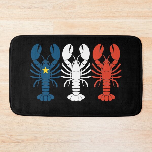 Item preview, Acadian Flag Lobster Maritime Pride Blue, White & Red Lobster Flag for L'Acadie designed and sold by TheTrendsDesk.