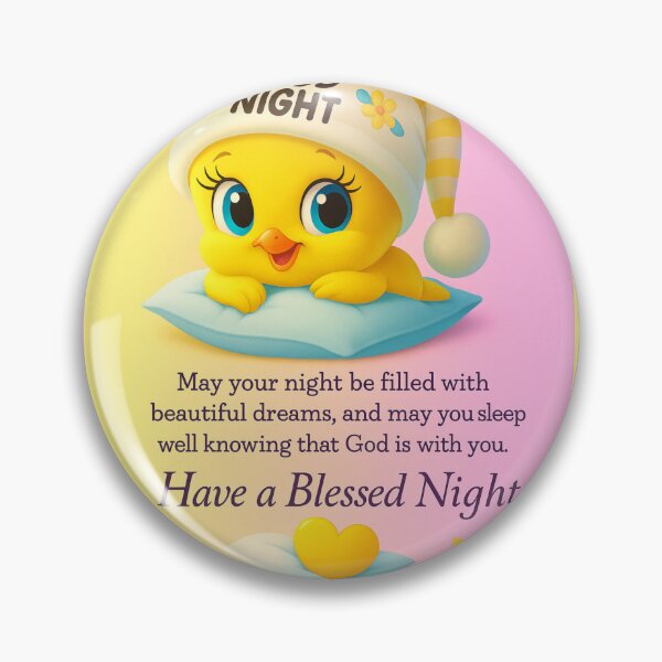 Item preview, Good Night – Cute Cartoon Character with Blessed Night Quote designed and sold by Sadia  Jannat.