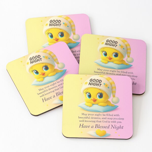 Item preview, Good Night – Cute Cartoon Character with Blessed Night Quote designed and sold by Sadia  Jannat.