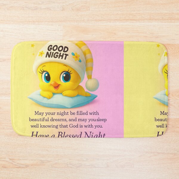 Item preview, Good Night – Cute Cartoon Character with Blessed Night Quote designed and sold by Sadia  Jannat.