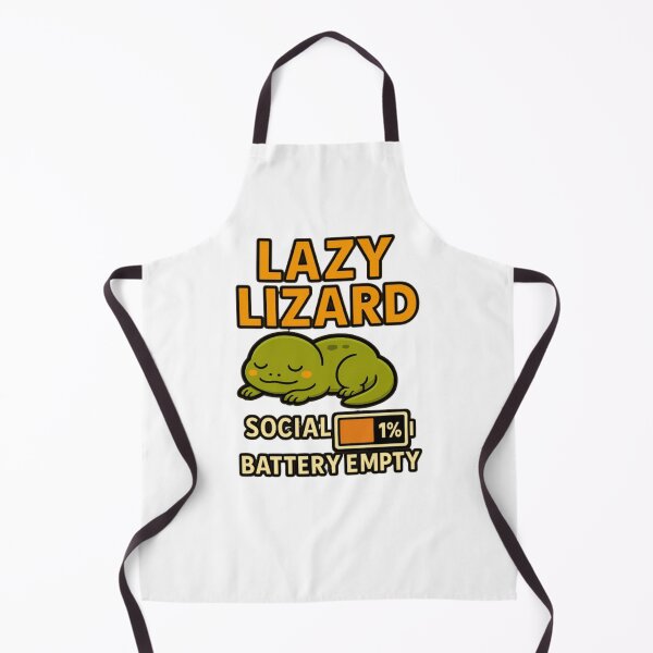 Item preview, Lazy Lizard – Social Battery Empty 1% | Funny Meme Design designed and sold by TotemTales.