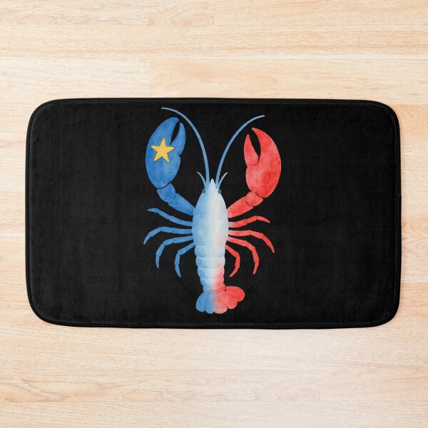 Item preview, Acadian Flag Lobster Maritime Pride Blue, White & Red Lobster Flag for L'Acadie designed and sold by TheTrendsDesk.