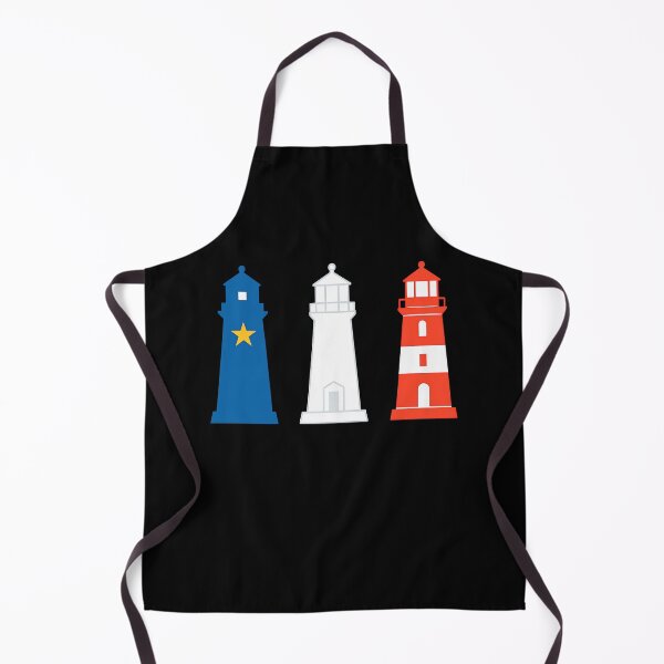 Item preview, Acadian Flag Lighthouses Maritime Blue, White & Red Lighthouses for L'Acadie designed and sold by TheTrendsDesk.