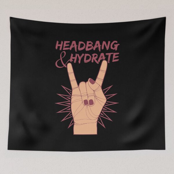 Item preview, Headbang & Hydrate | Rock Hand designed and sold by ObsidianDaz.