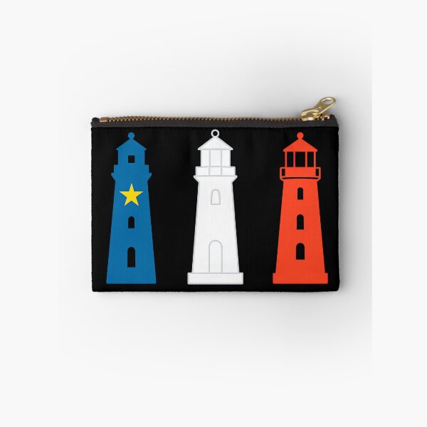 Item preview, Acadian Flag Lighthouses Maritime Blue, White & Red Lighthouses for L'Acadie designed and sold by TheTrendsDesk.