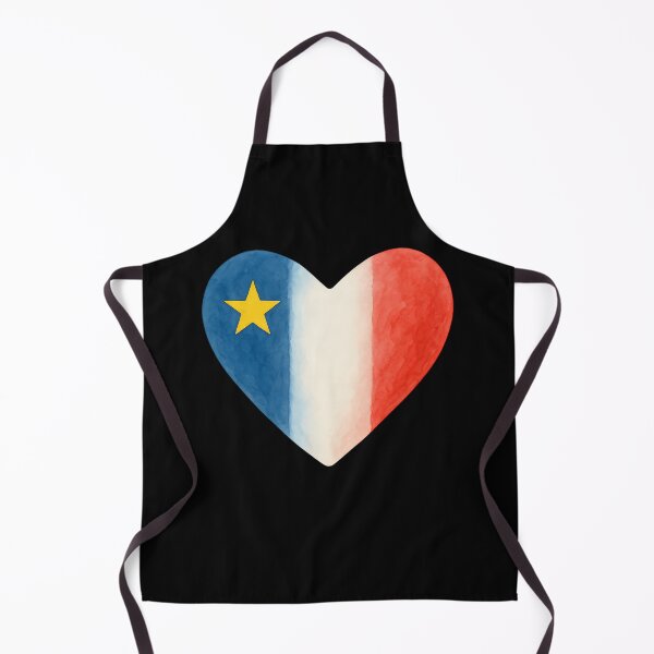 Item preview, Acadian Flag Heart Maritime Pride with Blue, White & Red for L'Acadie designed and sold by TheTrendsDesk.