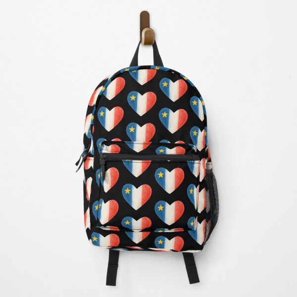 Item preview, Acadian Flag Heart Maritime Pride with Blue, White & Red for L'Acadie designed and sold by TheTrendsDesk.