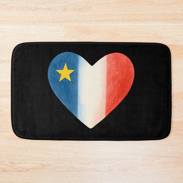 Item preview, Acadian Flag Heart Maritime Pride with Blue, White & Red for L'Acadie designed and sold by TheTrendsDesk.