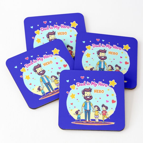 Item preview, Dad is My Hero Happy Father Family Love Illustration: clothes, accessories and home decor  designed and sold by TheGaliyaStudio.