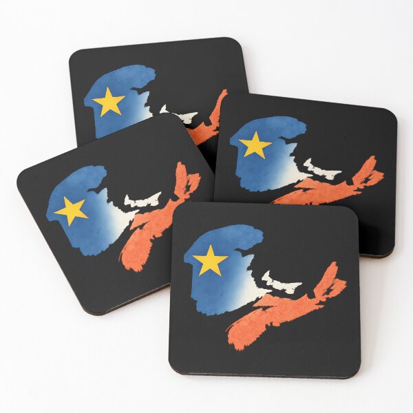 Item preview, Acadian Flag Maritimes Map Maritime Pride with Blue, White & Red Canadian Maritimes L'Acadie Map designed and sold by TheTrendsDesk.