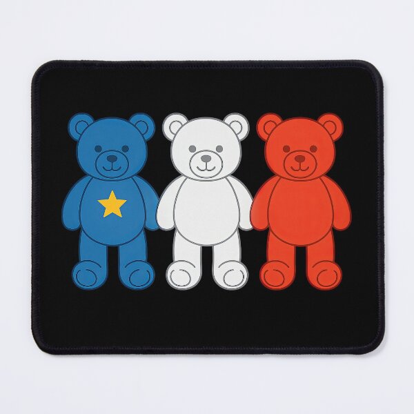 Item preview, Acadian Flag Toy Bear Maritime Pride Blue, White & Red Stuffed Animal Bears for L'Acadie designed and sold by TheTrendsDesk.