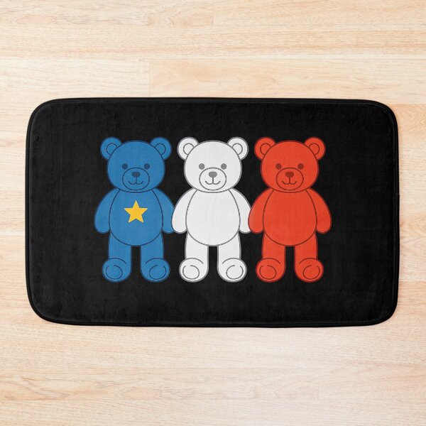Item preview, Acadian Flag Toy Bear Maritime Pride Blue, White & Red Stuffed Animal Bears for L'Acadie designed and sold by TheTrendsDesk.
