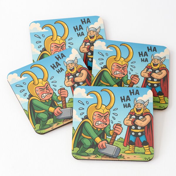 Item preview, Loki trying to lift Mjölnir designed and sold by NorseDrip.