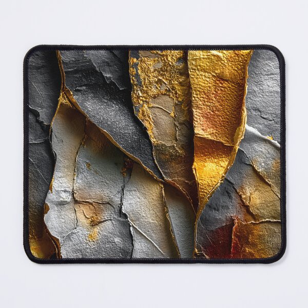 Item preview, Striking Gold and Silver Abstract Textured Art Piece designed and sold by Artessie.